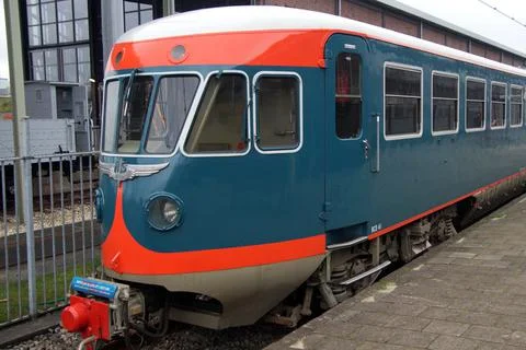 Dutch train DE1 ''Blauwe Engel" Stock Photos