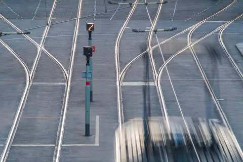 Dutch tram in the evening Фото