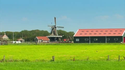 Dutch Village Stock Footage 8836624