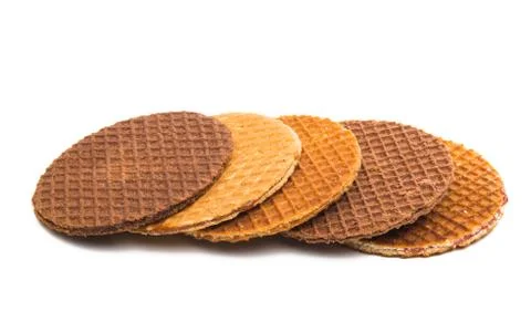Dutch waffles isolated Stock Photos