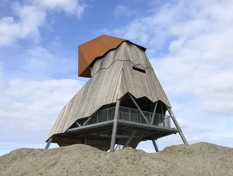 Dutch Watchtower 'De Steltloper' Stock Photos