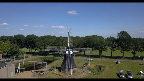 Dutch wind mill Stock Footage 95953564