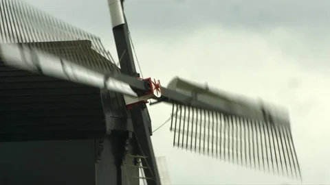 Dutch windmill close up Stock Footage 86754524