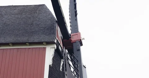 Dutch windmill, close up mill blades, Netherlands 4K apple prores hq Stock Footage 106187053