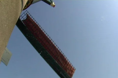 Dutch windmill on deck Stock Footage 265283