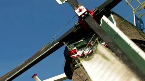 Dutch Windmill Stock Footage 8836692