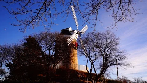 Dutch Windmill Stock Footage 100048420