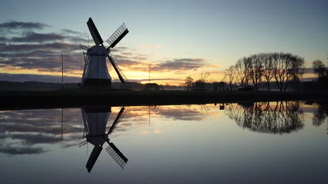 Dutch windmill Stock Footage 156549263