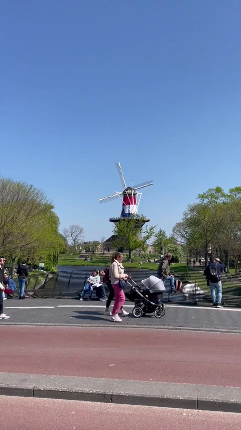 Dutch Windmill Stock Footage 238912369