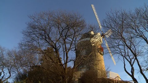 Dutch Windmill pan Video stock 100048417