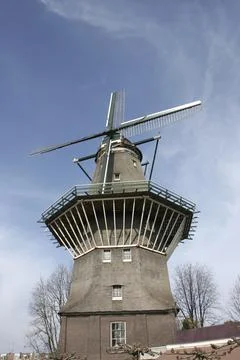 Dutch windmill 库存照片