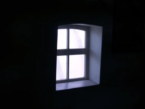 Dutch Windmill Window Foto stock