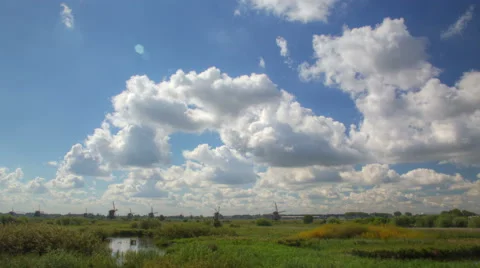 Dutch Windmills Kinderdijk Timelapse Vidéo 44459904