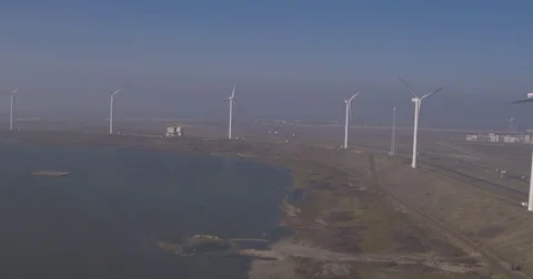 Dutch windmills seen from a drone 動画素材 77998644