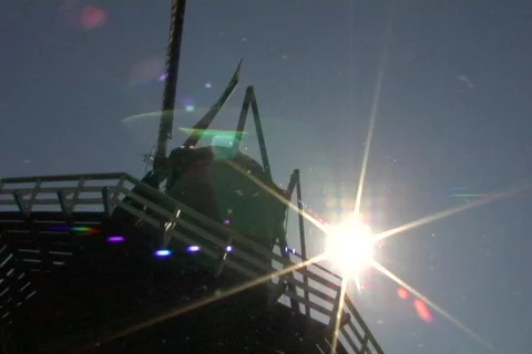 Dutch working windmill (2) Stock Footage 265299