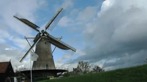 DutchWindmillTimelapse.mp4 Stock Footage 32528653