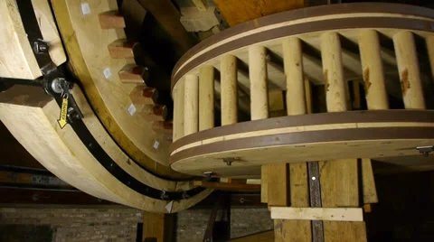 DutchWindmillTurningDriveShaft.mp4 Stock Footage 32506156