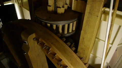 DutchWindmillWoodenGear02.mp4 Stock Footage 32531241