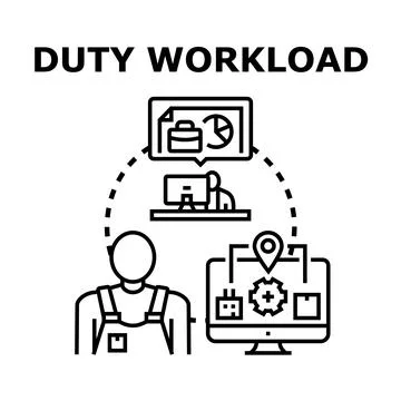 Duties and workload management concept illustration Stock Illustration
