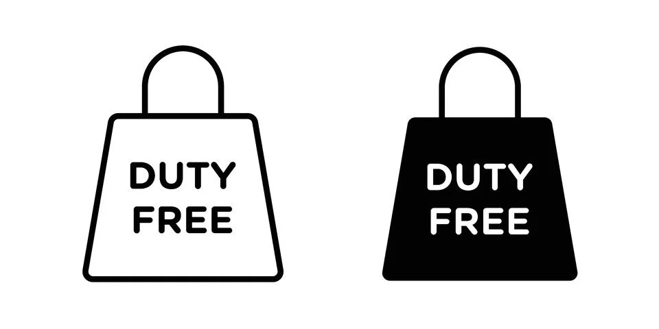 Duty free icon for web projects Illustrazione stock