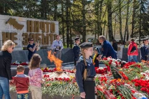 On duty at the Memorial of Glory Stock Photos