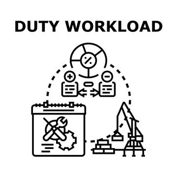 Duty workload planning management system schedule vector Stock Illustration