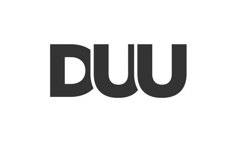 DUU logo design template with strong and modern bold text. Initial based ve.. Stock Illustration