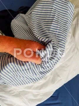 Duvet cover and mattress topper Stock Photos