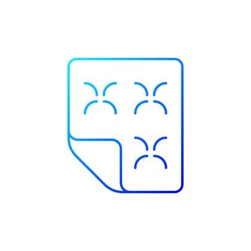 Duvet gradient linear vector icon Illustrazione stock