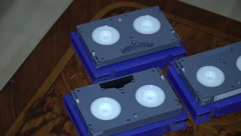 DV and DVcam tape Stock Footage 233285286