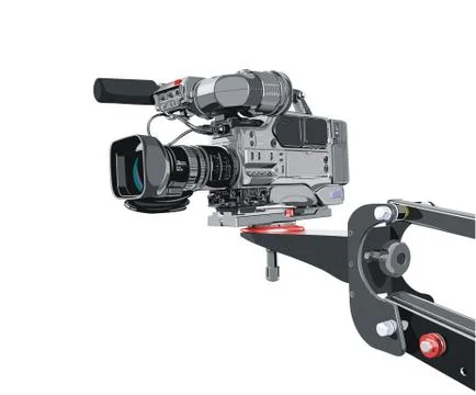 Dv-camcorder on crane Stock Illustration