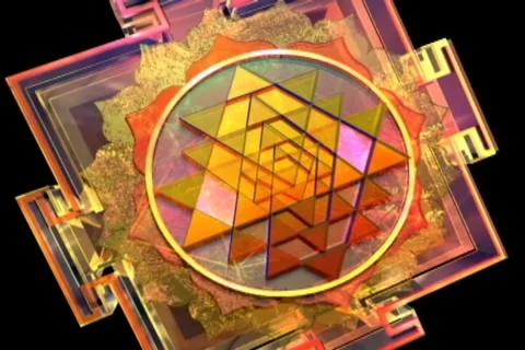 DV sriyantra spin3close 1 Video stock 1039767