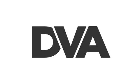 DVA logo design template with strong and modern bold text. Initial based ve.. Stock Illustration