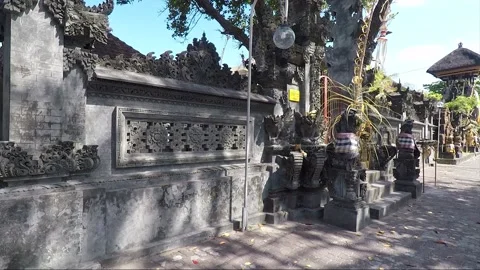 Dvarapala Statues at Temple Split Gate, Kuta, Bali, Indonesia Stock Footage 304756817