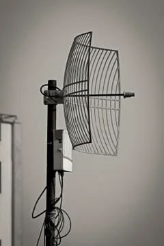 Dvb broadcast mmds dish Stock Photos