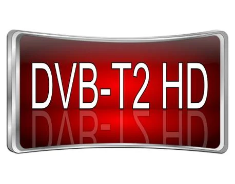 DVB-T2 HD ( Digital Video Broadcasting ) - 3D illustration Illustration
