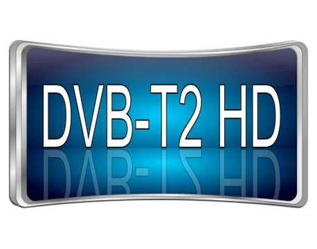 DVB-T2 HD ( Digital Video Broadcasting ) - 3D illustration Illustration