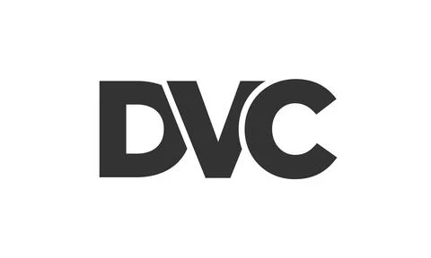 DVC logo design template with strong and modern bold text. Initial based ve.. Illustrazione stock