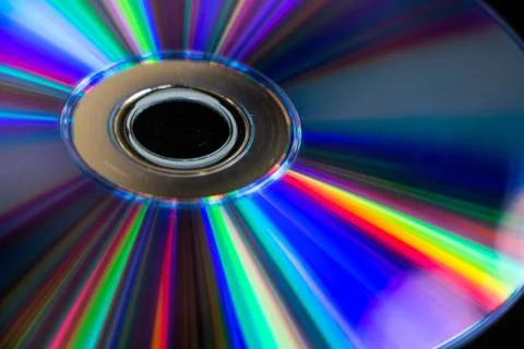 DVD on black background Stock Photos