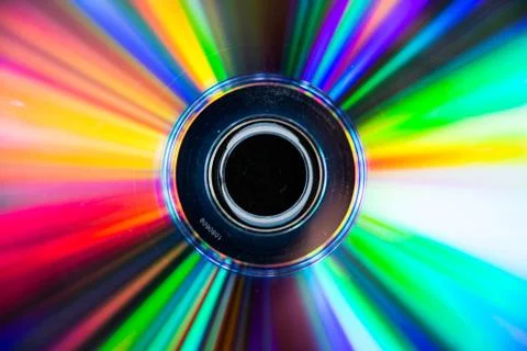 DVD on black background Stock Photos