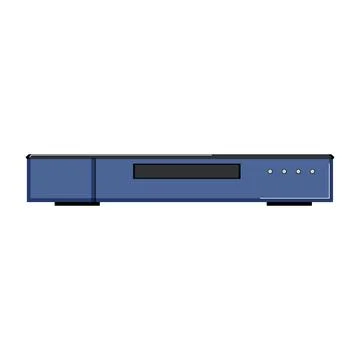 Dvd blu ray player cartoon vector illustration Stock Illustration