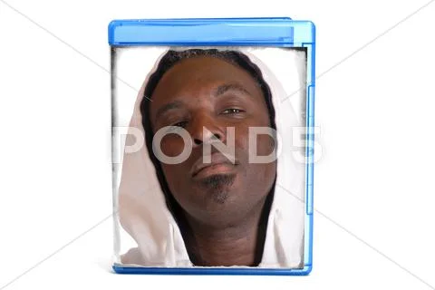 Dvd case with cover Stock Illustration