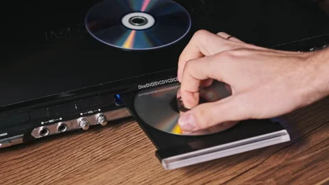 DVD Compact Disc is Ejected From the Player Video stock 260462560