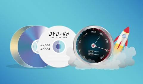 DVD Disk with speed meter Stock Illustration