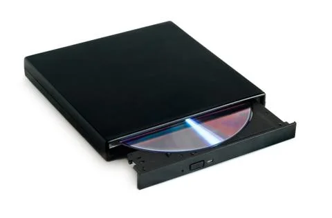 DVD drive with disc Stock Photos