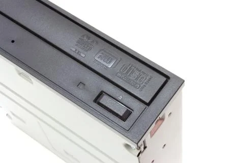 Dvd drive with disk, computer device Stock-Fotos