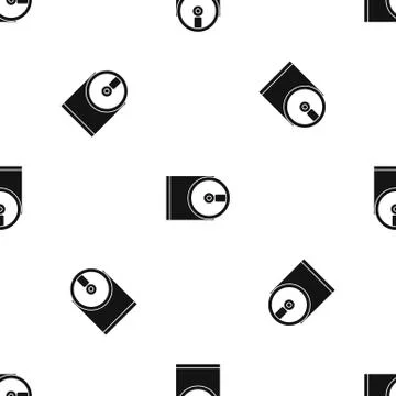 DVD drive open pattern seamless black 스톡 일러스트