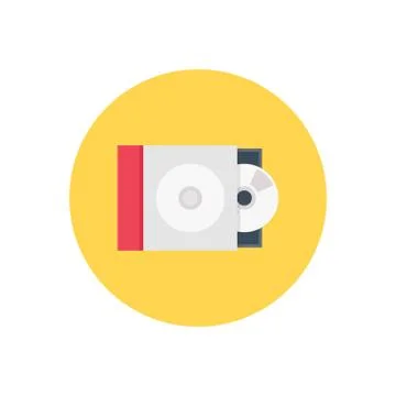 Dvd  flat color icon Illustrazione stock