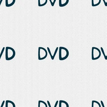 Dvd icon sign. Seamless pattern with geometric texture. Vector Stock-Illustration