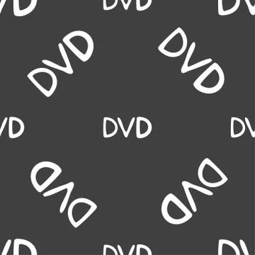 Dvd icon sign. Seamless pattern on a gray background. Vector イラスト素材